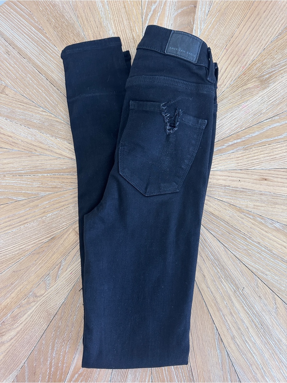 American Eagle Outfitters Black Ripped Skinny Jeans